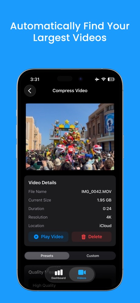 Klin - Compress Video screenshot 1