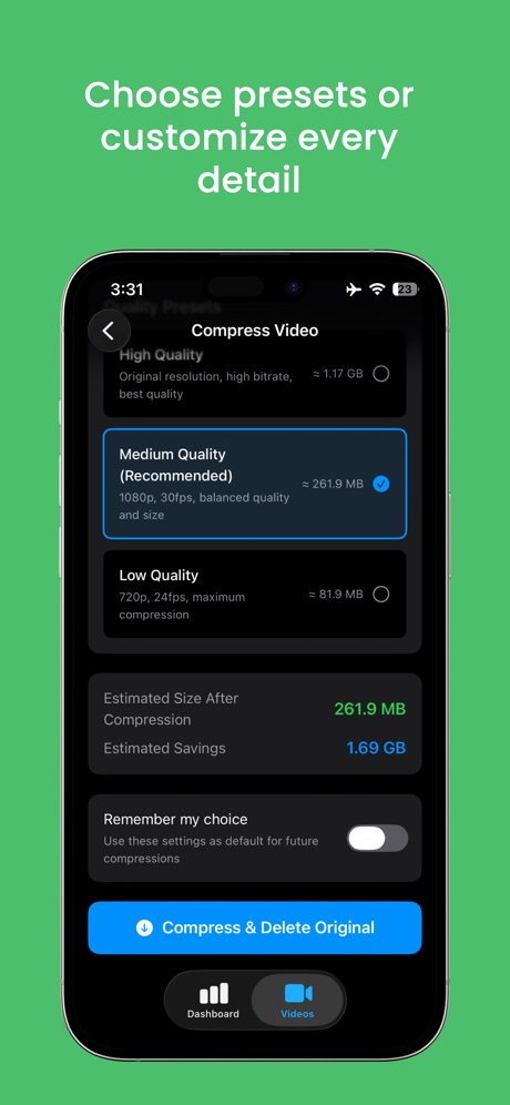 Klin - Compress Video screenshot 4