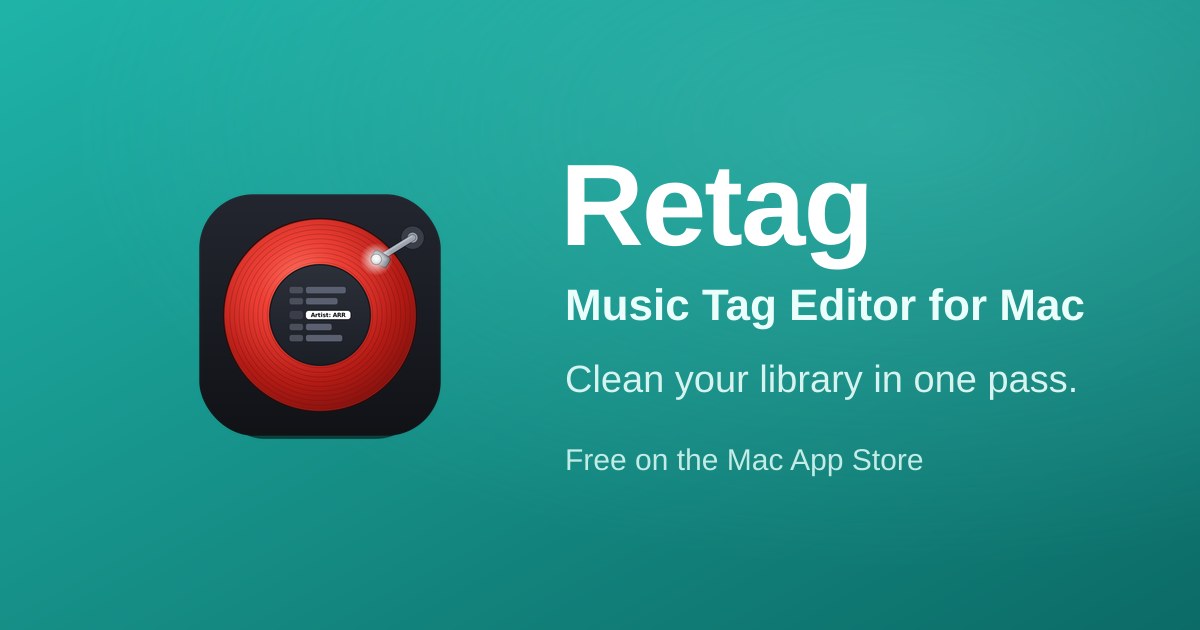 Retag batch music tag editor for Mac